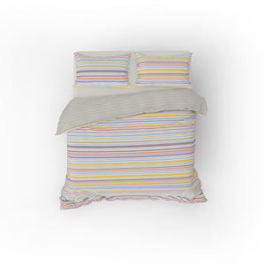 Ensemble de housse de couette 100% coton Super Stripe Size-30x30x76x56 néerlandais literie imprimée pigmentée - Product Image 4