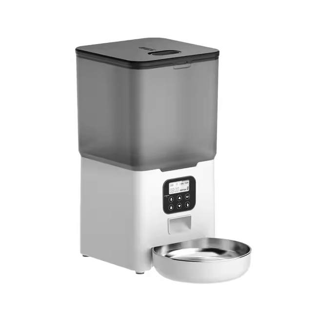 Pet Smart Feeder-Large 5.6L Automatic Food Bowl with Timed Setting Button Eco-Friendly Bowl & Feeder for Small Animals