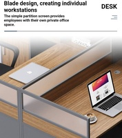 Table de bureau en mélamine avec bordure décorative en forme de croix, pour 4 personnes, avec compartiment de rangement intégré et armoire verrouillable pour le bureau du personnel