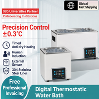 Bains-marie thermostatiques numériques PID à température constante en acier inoxydable à 2 cavités, haute précision, pour laboratoire médical, vente en gros OEM