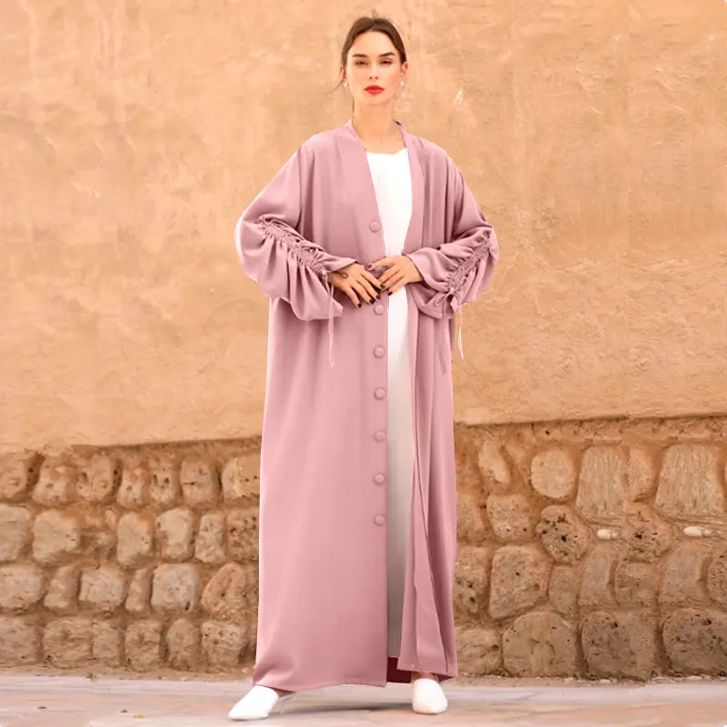 İslam moda türkiye zafer müslüman elbise renk şeftali arapça müslüman kimono