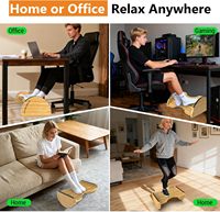 Repose-pieds en bambou sous le bureau au travail Repose-pieds moderne Repose-pieds ergonomique Surface de massage en galets pour la maison Autres meubles