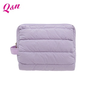 Eco Friendly Cotton Quilted Makeup Toilet <b>Bag</b> Women Luxury Lavender Puffy <b>Cosmetic</b> <b>Bag</b> - Product Image 1