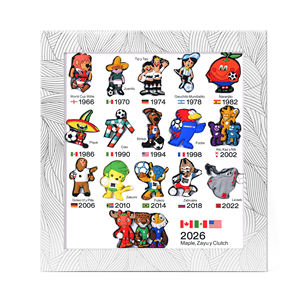 Colección de Mascotas de la Copa Mundial de la FIFA 1966-2026, 16 Piezas de Cuentas de PVC, Adornos Decorativos para Refrigerador, Coleccionables - Product Image 3