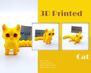 Özelleştirilmiş <span class=keywords><strong>3D</strong></span> Baskılı Kedi Oyuncakları Sevimli Eklemli Kediler Esneklik İçin İşleme Hizmetleri Reçine/Naylon/PLA Tek Adres - Product Image 2