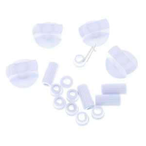 X376006 Ensemble de boutons universels blancs pour cuisinière à gaz, pièces de rechange en laiton pour table de cuisson domestique à alimentation électrique - Product Image 1