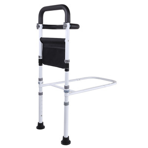 Barra de asistencia para cama de asistencia ajustable en altura con bolsillo de almacenamiento para adultos mayores que pasan por la mesita de noche - Product Image 1