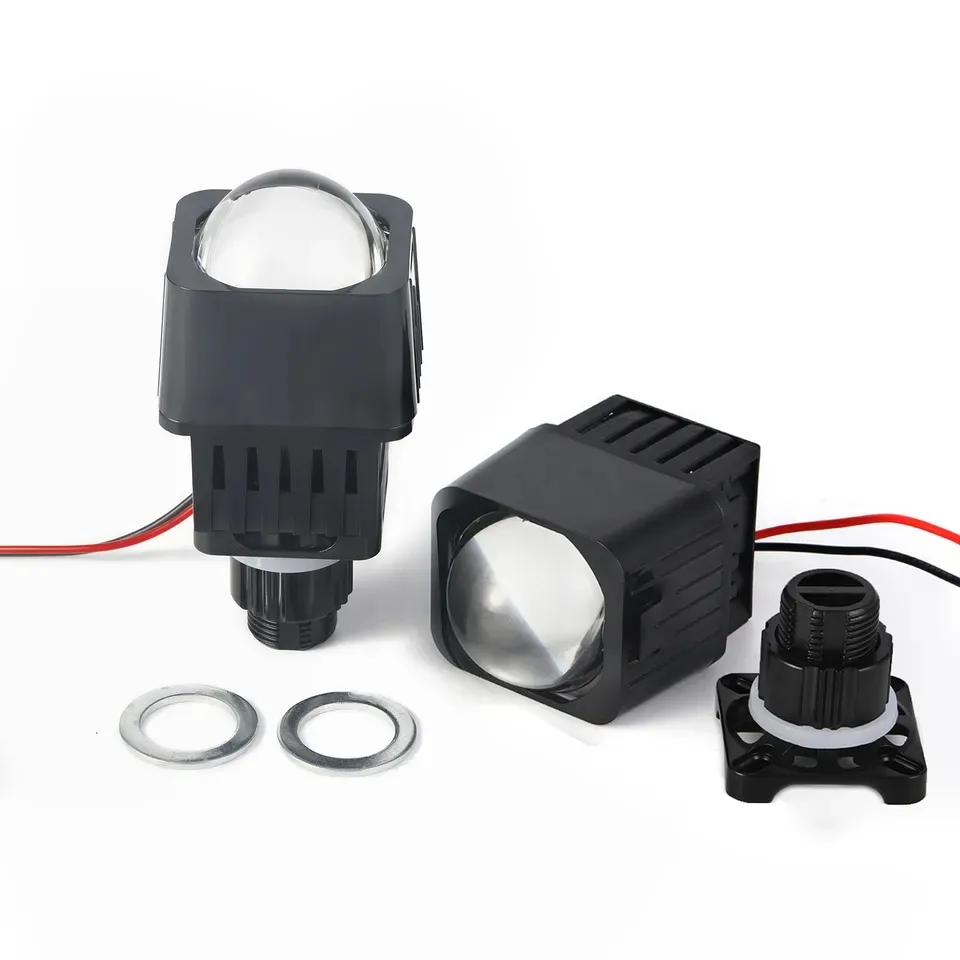 Auto LED Light 80W Matrix LED Proyector Lente Faro Módulo cuadrado 1,5 pulgadas Alto Haz bajo BI LED Proyector