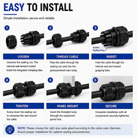 IP68 NPT 1 2 "filetage PG PG07 PG09 PG11 PG13.5 PG16 PG19 PG21 PG24 PG29 PG36 PG42 PG48 PG63 Presse-étoupes en nylon