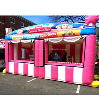 Carrito de Helados Inflable Gigante, Puesto de Comida Inflable Grande con Modelo de Helado para Eventos al Aire Libre y Carnavales