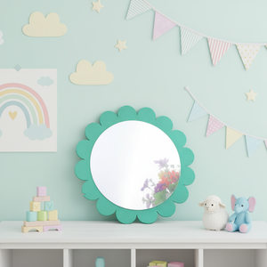 <span class=keywords><strong>Espejo</strong></span> Acrílico con Forma de Flor, <span class=keywords><strong>Espejo</strong></span> Decorativo de Mesa para Habitación Infantil - Product Image 2