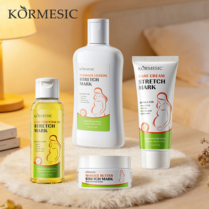 KORMESIC – Lot de Soins Corporels Anti-Vergetures en Gros : Crème Raffermissante et Nourrissante, Huile Essentielle, Beurre de Massage - Product Image 1