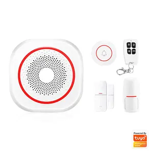 Tuya smart gateway audible and visual alarm WIFI alarm sensor PIR three in one smart home anti-theft system