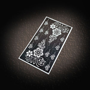 ภาพลายฉลุบนนิ้วลายเฮนน่าแบบเจาะรูลายฉลุศิลปะบนร่างกายลายฉลุแบบเล็กกลางอินเดียใหม่ - Product Image 6