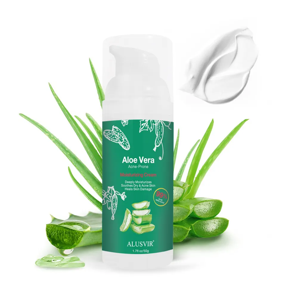 Cosmetici di bellezza produce prodotti personalizzati per la cura della pelle del viso con etichetta privata crema per il viso all'aloe Vera e crema idratante per lozione