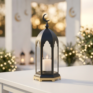 Manufacturers Latest <b>Black</b> Dome Shape Metal <b>Candle</b> <b>Lanterns</b> for Ramadan and Christmas Home Decoration - Product Image 6