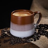 Tazas de café de cerámica con estampado degradado, tazas de café brillantes y coloridas, Jumbo de 20OZ para té, Latte y Chocolate caliente