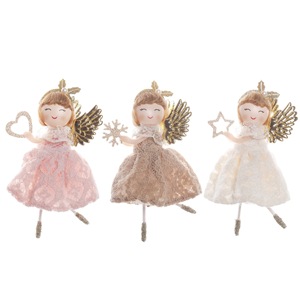 <span class=keywords><strong>Decorazioni</strong></span> <span class=keywords><strong>Natalizie</strong></span> a Forma di Angelo e Nuova Fascia Traforata con Gonna, Ornamenti per Albero di Natale, Piccoli Ciondoli per Casa e Feste - Product Image 5