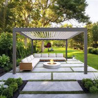 Hot Sales Motorisierte Aluminium-Pergola mit fern gesteuertem Lamellendach-Sonnenschutz-Pulver beschichtung rahmen für Garten pools im Freien