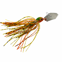 Leurre de pêche vibrant LUSHAZER Skirted Chatter Jig, appât anti-herbe pour brochet, perche et zander