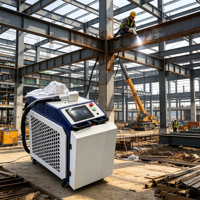 Nouvelle machine de décapage de peinture au laser à fibre pulsée portable 1500W, pour bois/métal/aluminium, écologique, sans dommages