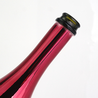 Bouteille personnalisée de luxe en verre silex extra épais de 750 ml avec impression sérigraphiée dorée pour spiritueux et tequila – Vente en gros