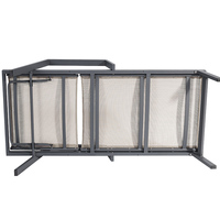 Chaise longue de plage portable de luxe moderne avec cadre en aluminium, pour hôtel, bord de piscine, cour, avec accoudoirs pliables