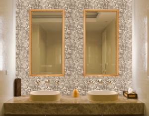 Mosaïque en aluminium brossé or champagne prête à être expédiée, à coller soi-même - Product Image 4