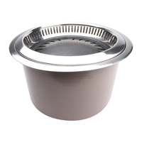 Pinnovo – grille de barbecue électrique ronde coréenne pour sortie d'air inférieure, cuisinière de four de barbecue de Table de Restaurant Commercial pour rôtir