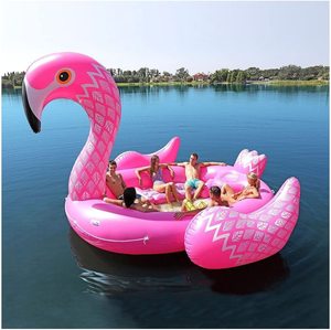Flotador inflable de flamenco rosa, flotador de Lago grande, Isla de agua, juguetes de piscina, balsa divertida, fiesta, Isla de pájaro - Product Image 4