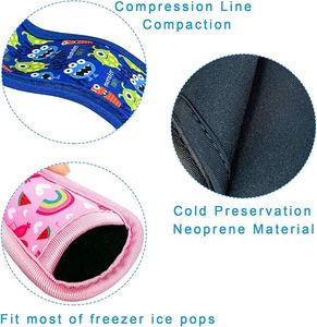 Sacs isothermes en néoprène personnalisés avec pochettes glacées Popsicles réutilisables housses <span class=keywords><strong>antigel</strong></span> porte-sucettes glacées pour l'été - Product Image 3