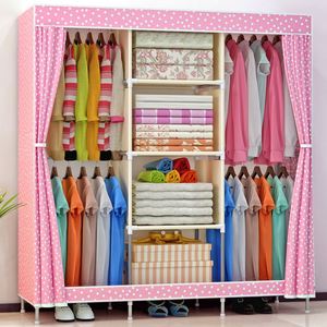 Armario <span class=keywords><strong>de</strong></span> <span class=keywords><strong>Tela</strong></span> Simple para Dormitorio, Estructura <span class=keywords><strong>de</strong></span> Acero, Reforzado y Engrosado, Almacenamiento Colgante, Resistente y Duradero - Product Image 1