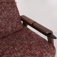Fauteuil de salon simple au design moderne de luxe Fauteuil de détente minimaliste et occasionnel en bois pour la maison