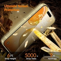 Lot de 4 protections d'écran en verre trempé à couverture intégrale pour iPhone 17 Pro, ultra HD, anti-rayures, anti-traces de doigts