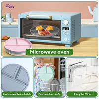 Assiettes divisées en plastique incassable, écologiques et personnalisables, pour enfants et adultes, 9 pouces, rondes, pour le contrôle des portions - Vente en gros
