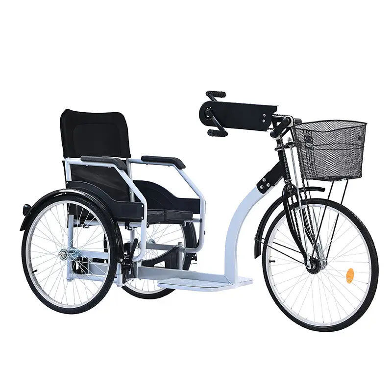 Prezzo economico pieghevole Handbike triciclo a manovella sedia a rotelle manuale per disabili riabilitazione Handicap leggero