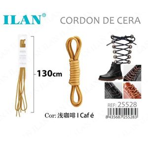Laccio per scarpe cerato Ilan 130 cm marrone chiaro per stivali e scarpe - Product Image 1