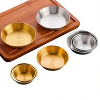 Petit bol en acier inoxydable 304 pour assaisonnements, sauces et salades, idéal pour restaurants coréens, BBQ et cuisine occidentale, produit transfrontalier