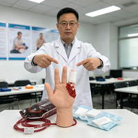 Simulateur de plaie manuelle en silicone HZMIM PH044 pour la formation au contrôle des hémorragies et aux traumatismes d'amputation - Trousse de premiers secours