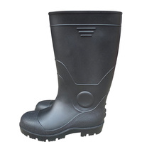 Bottes de sécurité en PVC à tige haute avec embout en acier anti-écrasement, imperméables et antidérapantes, pour l'industrie aquacole