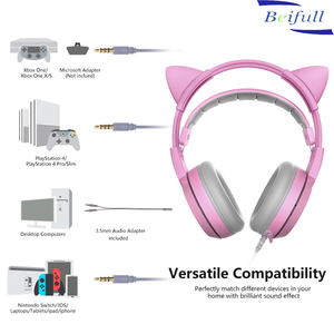 Somic G951s DJ Casque Có Dây Stereo Mèo Chơi Game Tai Nghe Với <span class=keywords><strong>Microphone</strong></span> Cho PS4 New <span class=keywords><strong>Xbox</strong></span> Một Máy Tính Xách Tay Gamer - Product Image 4