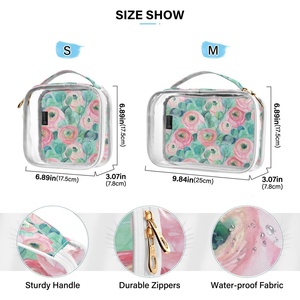 Bolsa de Aseo Transparente Personalizada de PVC, Bolsa de Maquillaje Impermeable de Plástico para Viaje - Product Image 3