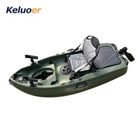Canoë de pêche à pédales mini 2,1-3 m avec système de propulsion à pédales et siège