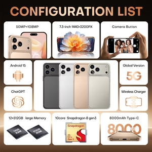 Smartphone haut de gamme 5G 12 Go 512 Go 1 To Appareil photo 64 MP 6,9 pouces Neuf 17 Débloqué 4G 5G Pro Max Double SIM <span class=keywords><strong>IMEI</strong></span> valide Avec logo - Product Image 6