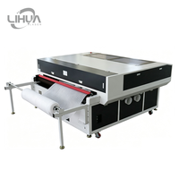 Machine de découpe laser CO2 Lihua 1810 1812 CNC pour mousse, textile, cuir, alimentation automatique