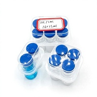 Flacon en verre stérile vide de 3 ml, flacon en plastique transparent avec bouchon en caoutchouc, stérile pour l'emballage de produits cosmétiques, de soins de la peau et de médicaments