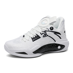 Chaussures de basket-ball pour hommes qui brillent dans le noir, baskets de haute performance pour le terrain, chaussures de sport respirantes en mesh avec semelle intermédiaire dégradée Galaxy - Product Image 2