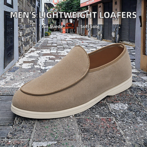 Mens Casual Loafers Lightweight Comfortable Waterproof Wear-resistant Soft Sole Non Slip Flat Slip-on Suede Breathable Sports - Product Image 2