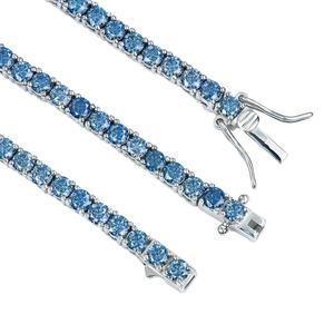 Pulsera de Cadena de Tenis Xingyue Personalizada de Plata de Ley 925 con Moissanita Azul Real de Grado VVS de 3mm-6mm - Product Image 2