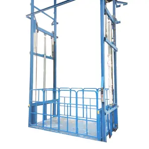 Warehouse simple pickup platform Workshop fixed hydraulic electric cargo hoist Factory guide rail type lifting cargo elevator